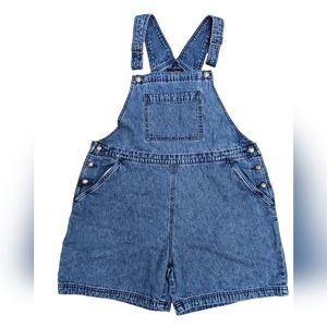 VTG Woolrich *Sz Large* Blue Denim Short Overalls 100% Cotton